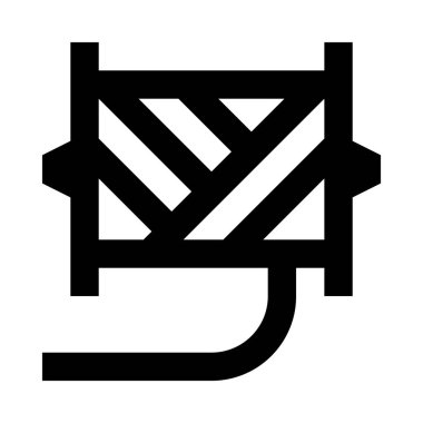 Dikiş, dikiş, iplik, makara, basitçe vektör çizimi 