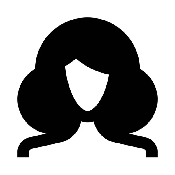 Ikona Użytkownika Kobieta Prostu Wektor Ilustracji — Wektor stockowy