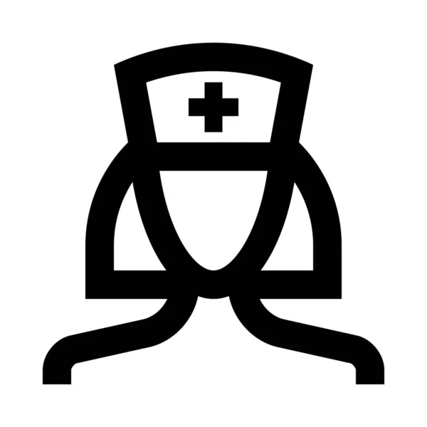 护士化身图标 简单的矢量插图 — 图库矢量图片