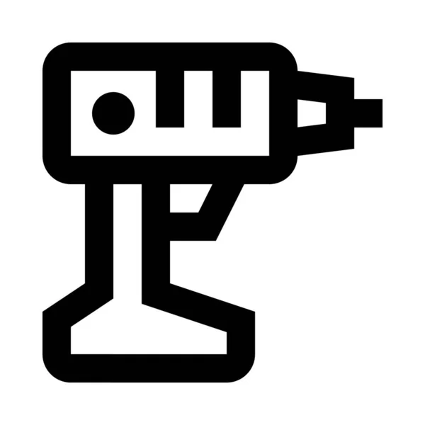 Outils Réparation Perceuse Perceuse Électrique Batterie Illustration Vectorielle Simple — Image vectorielle
