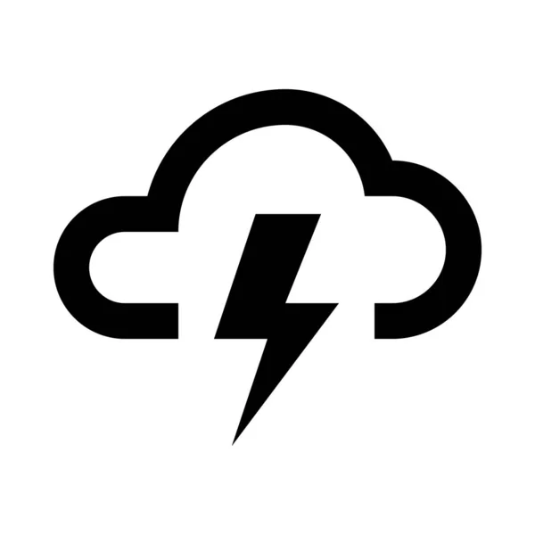 Погода Хмара Гроза Блискавка Шторм Просто Векторні Ілюстрації — стоковий вектор