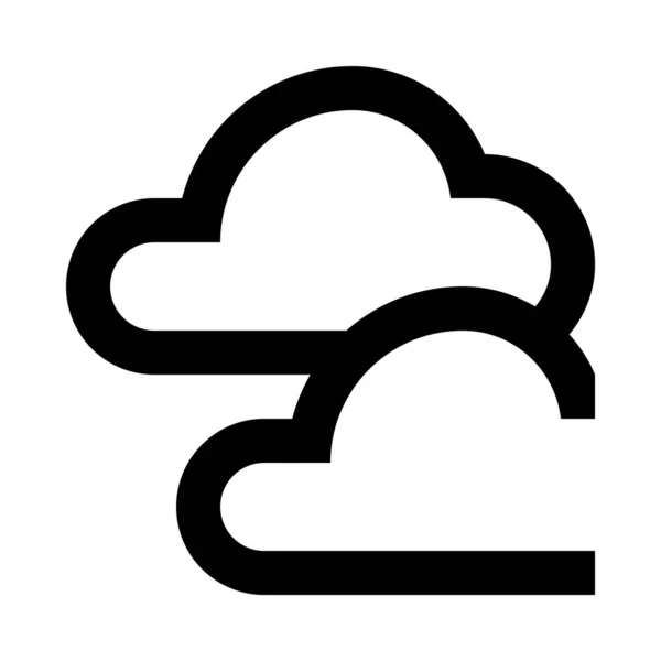 Погода Облака Облачность Просто Векторная Иллюстрация — стоковый вектор