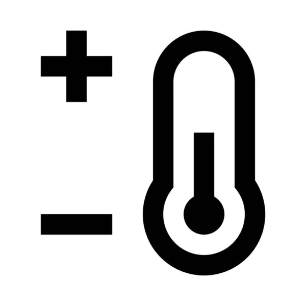 Tempo Termômetro Temperatura Calor Frio Simplesmente Ilustração Vetorial — Vetor de Stock