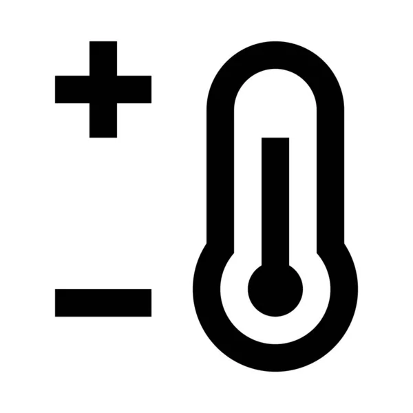 Tempo Termômetro Temperatura Calor Frio Simplesmente Ilustração Vetorial — Vetor de Stock