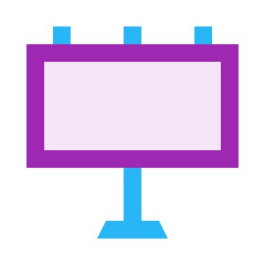 Reklam, reklam, reklam panosu, reklam, kalkan basit simgesi, vektör illüstrasyonu