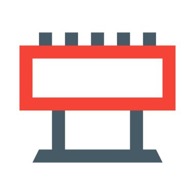 Reklam, reklam, reklam panosu, reklam, kalkan basit simgesi, vektör illüstrasyonu