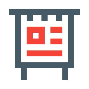 Reklam, reklam, tabela, imza, reklam, metin basit simgesi, vektör illüstrasyonu