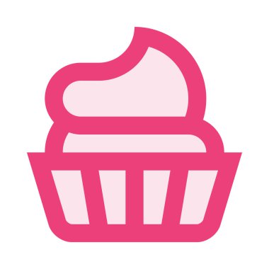 Kek, muhallebi simgesi, vektör illüstrasyonu