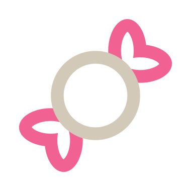 Şeker basit simgesi, vektör illüstrasyonu