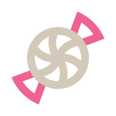 Şeker, lolipop, karamel basit simge, vektör illüstrasyonu