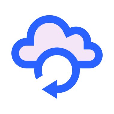  bulut, tazele, güncelle basit simge, vektör illüstrasyonu