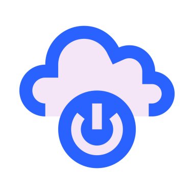 bulut, aç, basit simge, vektör illüstrasyonu