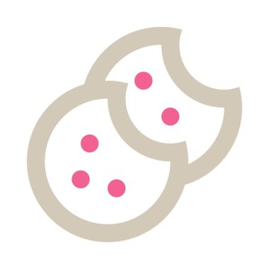 Kurabiyeler, bisküviler basit simge, vektör illüstrasyonu