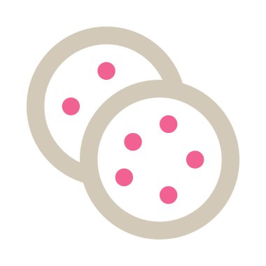 Kurabiye, bisküvi, çikolata basit simgesi, vektör illüstrasyonu