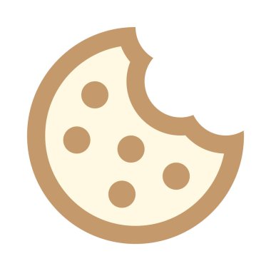 Kurabiye, bisküvi, çikolata basit simgesi, vektör illüstrasyonu