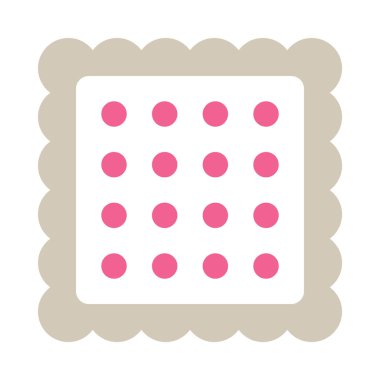 Kurabiyeler, bisküviler, kraker basit simge, vektör illüstrasyonu