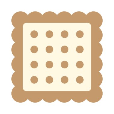 Kurabiyeler, bisküviler, kraker basit simge, vektör illüstrasyonu