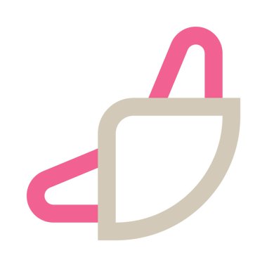 Kruvasan basit simgesi, vektör illüstrasyonu