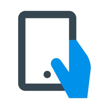  aygıtlar, cep telefonu, akıllı telefon, el, tıklatma, dokunma, basit ekran simgesi, vektör illüstrasyonu