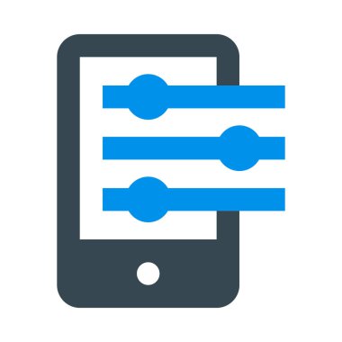 aygıtlar, mobil, akıllı telefon, ayarlar, özelleştirme basit simgesi, vektör illüstrasyonu