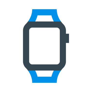 Akıllı saat, elma saati basit simge, vektör illüstrasyonu