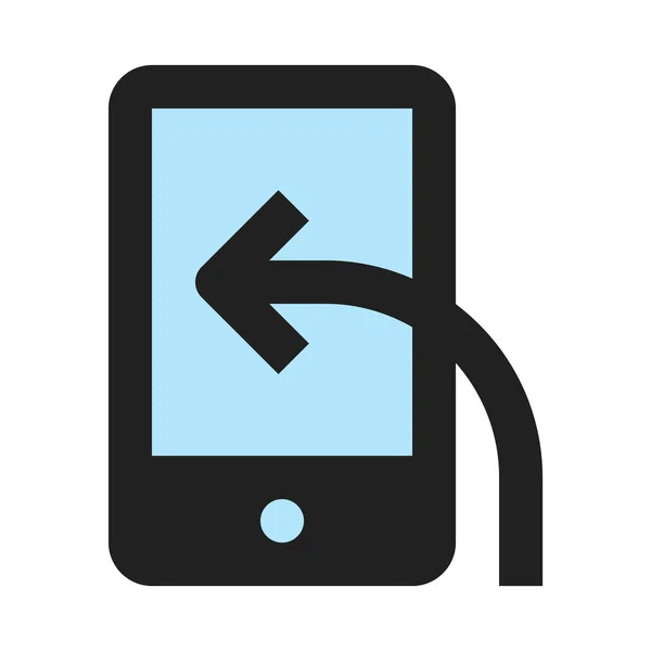 Apparaten Mobiel Smartphone Laden Pijl Eenvoudige Pictogram Vector Illustratie — Stockvector