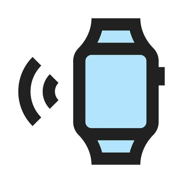 Smart Watch Drahtlos Verbindung Einfaches Symbol Vektordarstellung — Stockvektor