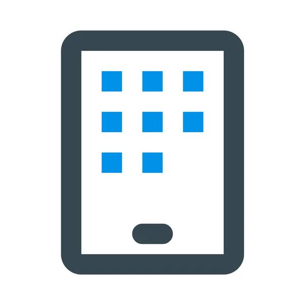 Tablet Apps Icona Semplice Illustrazione Vettoriale — Vettoriale Stock