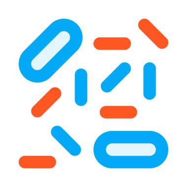 bakteri ve virüs, minimalist vektör çizimi