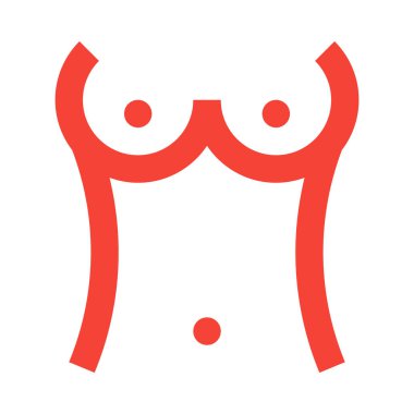 Kadın vücudu, vektör minimalist illüstrasyon