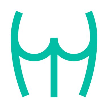 Kadın vücudu, vektör minimalist illüstrasyon