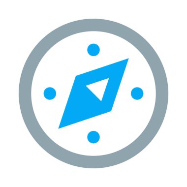 beyaz arkaplan üzerindeki pusula, vektör minimalistik illüstrasyonuName