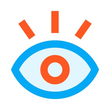 Göz, görüş, minimalist vektör çizimi