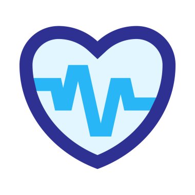 Kalp atışı, kalp atışı, kardiyo eğitimi, minimalist vektör çizimi