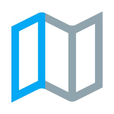 Harita, minimalist vektör illüstrasyonu