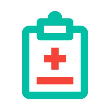 Tıbbi kayıt, hasta listesi, minimalist vektör çizimi