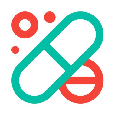 İlaçlar, ilaçlar, haplar, minimalist vektör illüstrasyonu