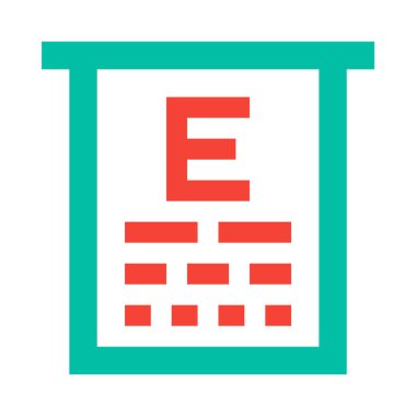 Gözcü, görüş kontrolü, basit simge, vektör illüstrasyonu