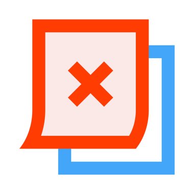 ofis kırtasiyesi, kağıtlar, kağıt, hatırlatıcı, notlar basit simge, vektör illüstrasyonu