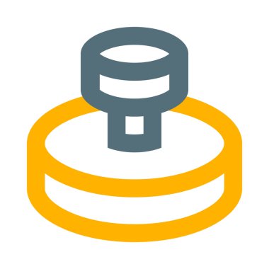 ofis kırtasiyesi, damga, yazdırma basit simge, vektör illüstrasyonu