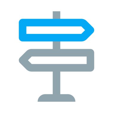 Yol işareti, basit simge, vektör illüstrasyonu