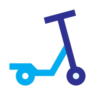 Scooter, ulaşım, iki tekerlekli, basit simge, vektör illüstrasyonu