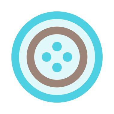 Dikiş, dikiş, düğmeler, basit simge, vektör illüstrasyonu