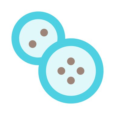 Dikiş, dikiş, düğmeler, basit simge, vektör illüstrasyonu