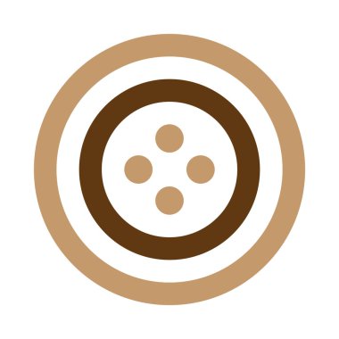 Dikiş, dikiş, düğme, basit simge, vektör illüstrasyonu