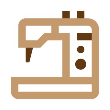 Dikiş, dikiş, dikiş makinesi, basit simge, vektör illüstrasyonu