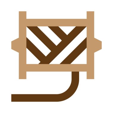 Dikiş, dikiş, iplik, makara, basit simge, vektör illüstrasyonu