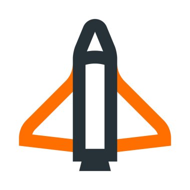 Mekik, uzay, basit simge, vektör illüstrasyonu