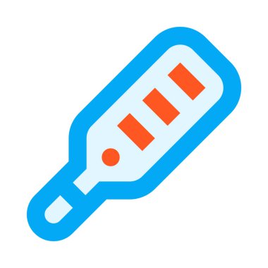 Termometre, sıcaklık, basit simge, vektör illüstrasyonu