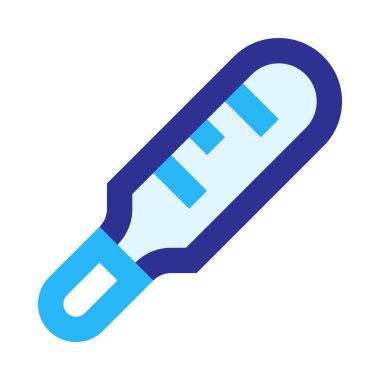 Termometre, sıcaklık, basit simge, vektör illüstrasyonu